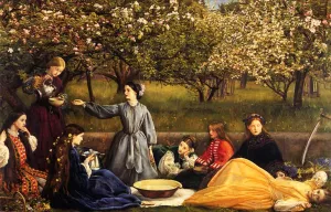 Apple Blossoms also known as Spring by John Everett Millais Oil Painting