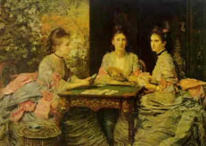 Hearts are Trumps by John Everett Millais Oil Painting
