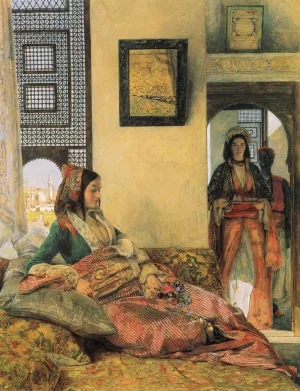 Life in the Hareem, Cairo by John Frederick Lewis Oil Painting