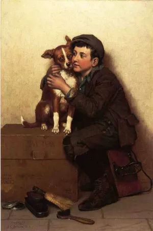Against His Will by John George Brown Oil Painting