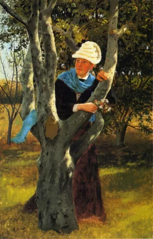 Among the Trees by John George Brown Oil Painting