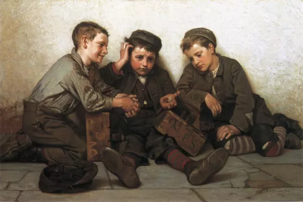 Coming up Short Oil painting by John George Brown