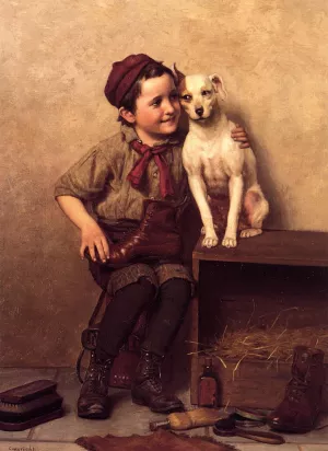 My Pardner by John George Brown Oil Painting
