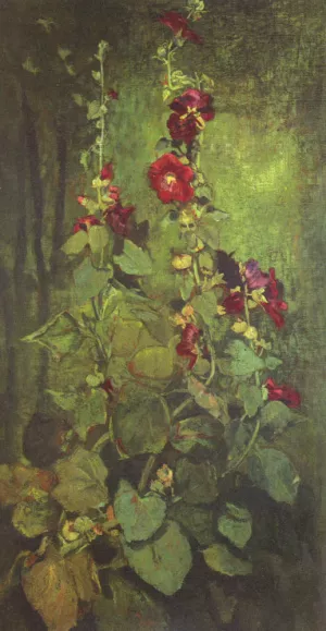 Agathon to Erosanthe, Votive Wreath Oil painting by John La Farge