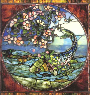 Fish and Flowering Branch by John La Farge Oil Painting