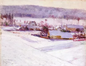 Giverny Winter by John Leslie Breck Oil Painting