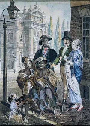 Worldly Folk Questioning Chimney Sweeps and Their Master before Christ Church, Philadelphia by John Lewis Krimmel Oil Painting