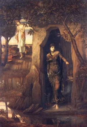 Circe and Scylla by John Melhuish Strudwick Oil Painting