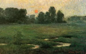An August Sunset - Prarie Dell by John Ottis Adams Oil Painting