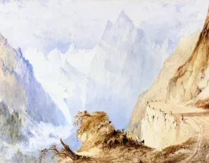 A View in the Alps by John Ruskin Oil Painting