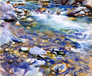 A Mountain Stream by John Singer Sargent Oil Painting