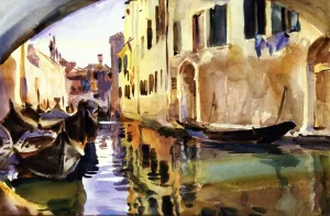 A Small Canal, Venice by John Singer Sargent Oil Painting