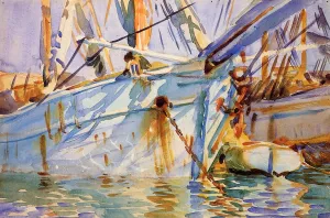 In a Levantine Port by John Singer Sargent Oil Painting