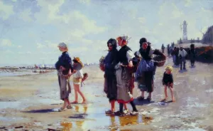 Oyster Gatherers of Cancale by John Singer Sargent Oil Painting