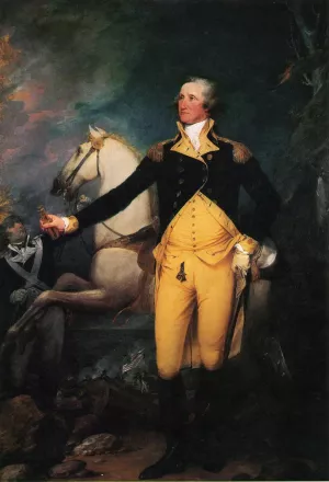George Washington Before the Battle of Trenton by John Trumbull Oil Painting