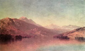Rocky Mountain Landscape by John W Casilear Oil Painting