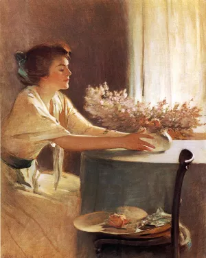 A Meadow Flower Oil painting by John White Alexander