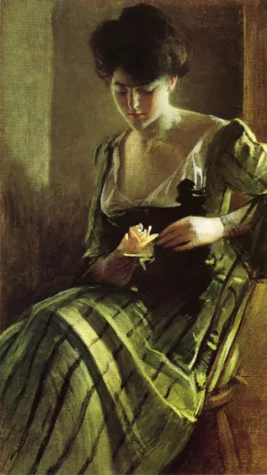 A Rose by John White Alexander Oil Painting