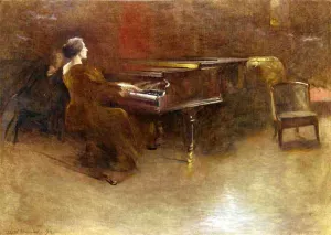 At the Piano also known as Helen Hopekirk Wilson, 1894 by John White Alexander Oil Painting