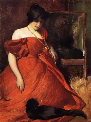 Black and Red by John White Alexander Oil Painting