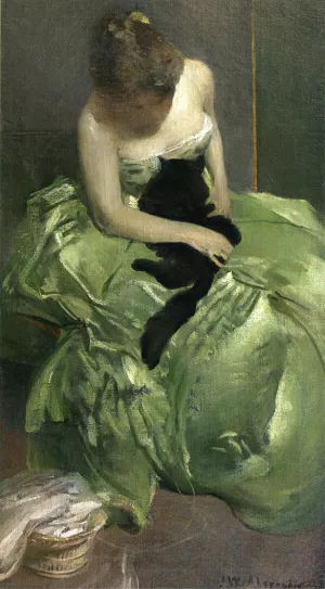 The Green Dress by John White Alexander Oil Painting