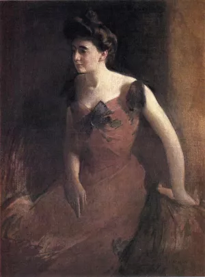 Woman in a Red Dress by John White Alexander Oil Painting