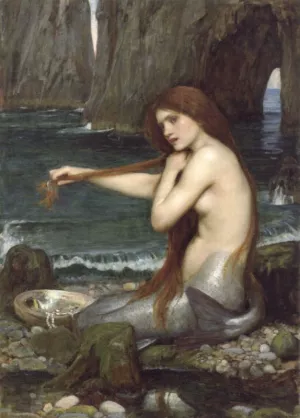 A Mermaid by John William Waterhouse Oil Painting