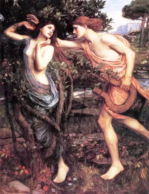 Apollo and Daphne by John William Waterhouse Oil Painting