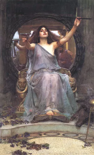 Circe Offering the Cup to Odysseus by John William Waterhouse Oil Painting