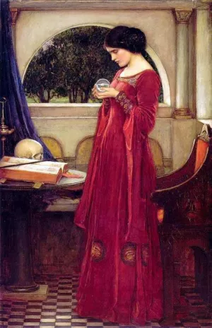 Crystal Ball by John William Waterhouse Oil Painting