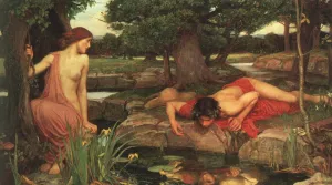 Echo and Narcissus by John William Waterhouse Oil Painting