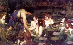 Hylas and the Nymphs Oil painting by John William Waterhouse