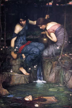 Nymphs Finding the Head of Orpheus by John William Waterhouse Oil Painting