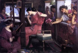 Penelope and the Suitors by John William Waterhouse Oil Painting