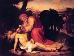 The Good Samaritan Oil painting by Jose Tapiro y Baro