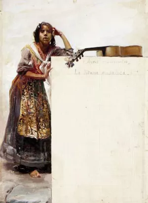 Gitana by Jose Garcia y Ramos Oil Painting