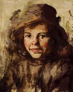 Retrato de Nina by Jose Navarro Llorens Oil Painting