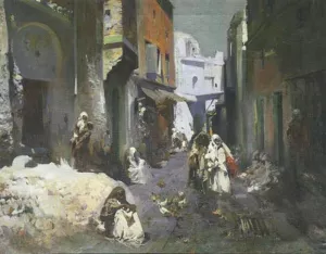 Scene a Fes by Jose Navarro Llorens Oil Painting