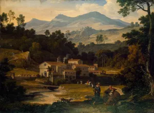 Monastery of San Francesco di Civitella in the Sabine Mountains by Joseph Anton Koch Oil Painting