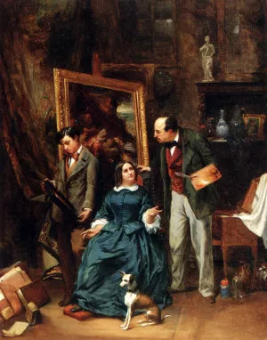 The Artists's Atelier by Joseph Bernard Oil Painting