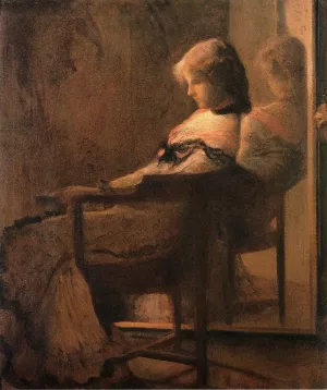 Reflections by Joseph Decamp Oil Painting