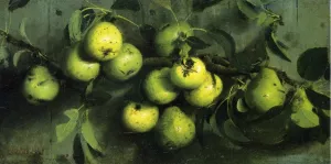 Bough of Pears with Yellow Jacket by Joseph Decker Oil Painting