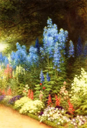 A Corner of My Garden at Finzean by Joseph Farquharson Oil Painting