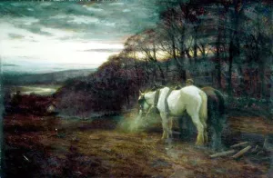 At Close of Day by Joseph Farquharson Oil Painting