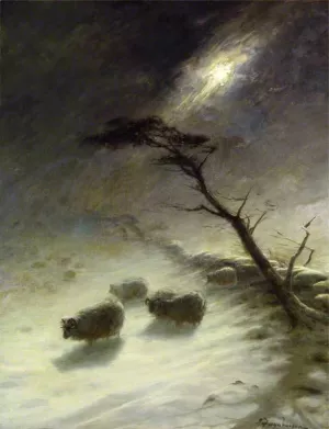 Driving Snow by Joseph Farquharson Oil Painting