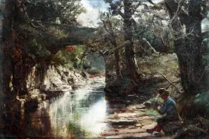 Guide Bridge by Joseph Farquharson Oil Painting