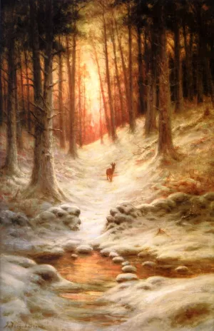 In Deep Mid Winter by Joseph Farquharson Oil Painting