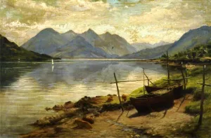 Loch Duich and the Five Sisters by Joseph Farquharson Oil Painting
