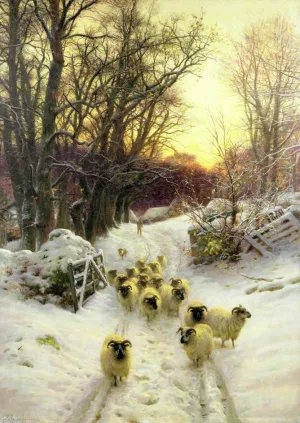 The Sun Had Closed the Winter's Day by Joseph Farquharson Oil Painting