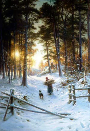 Winter by Joseph Farquharson Oil Painting